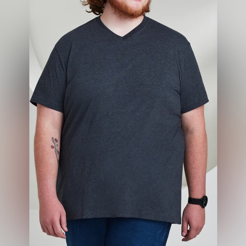 Britches Ultimate V-Neck T-Shirt, Charcoal, sz XL-Tall
